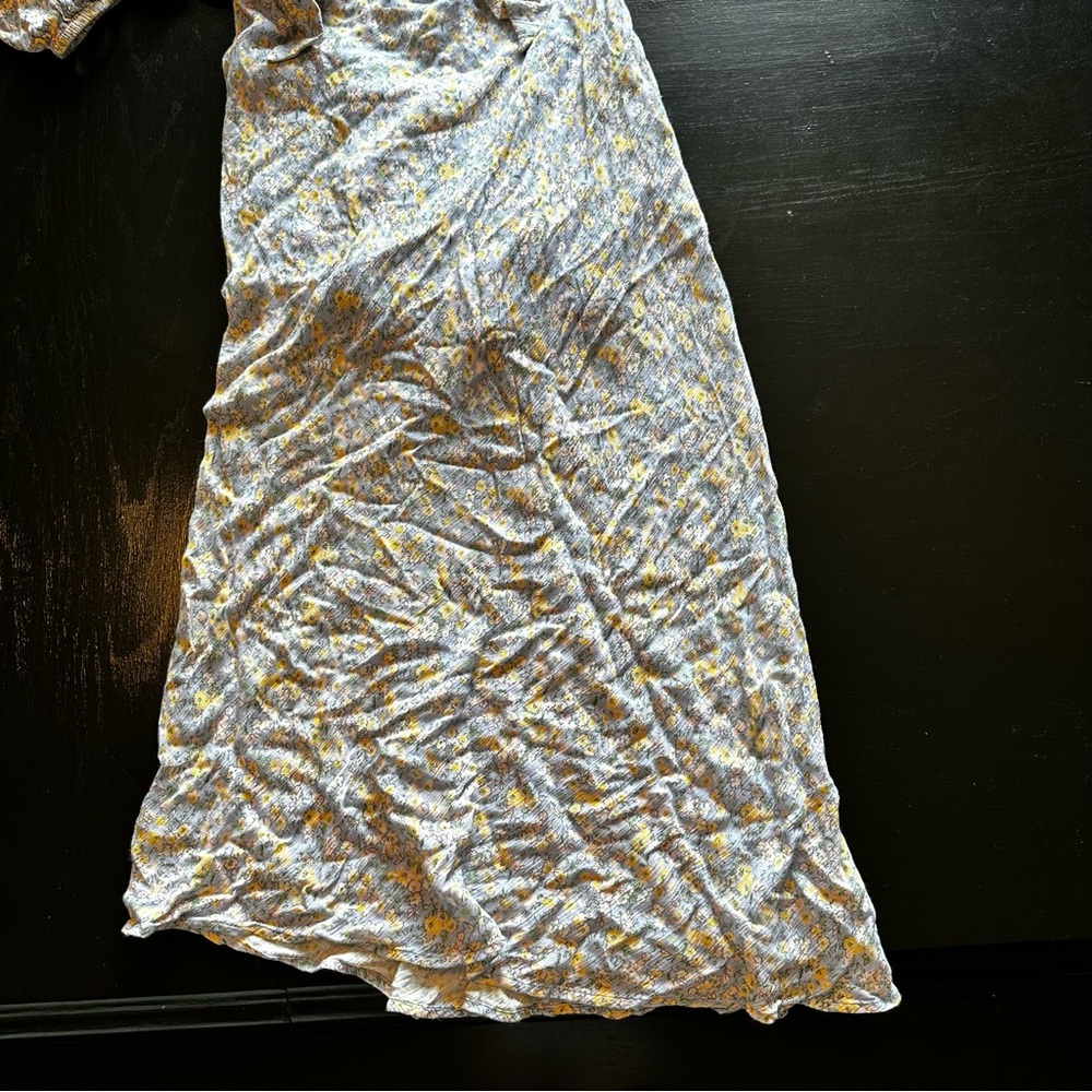 Rahi Medium Floral Puff Sleeve Dress Long Maxi Spring Summer Beach - Picture 7 of 9